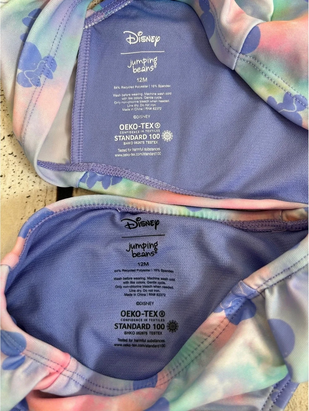 JUMPING BEANS - DISNEY Girl’s Tankini Swim 2 Piece Set / Size: 12 Months